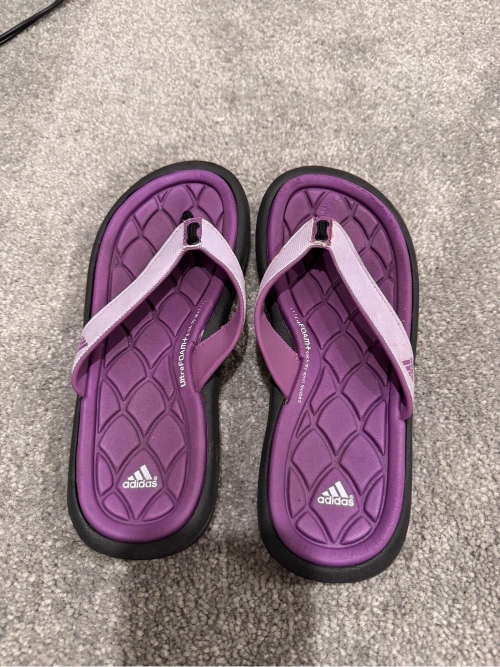 adidas Kids' Purple Foam Comfort Flip Flops
